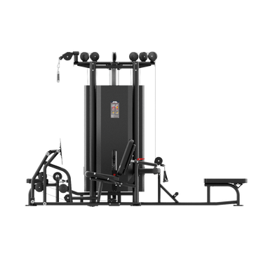 Insight Fitness 4 Station Multi Gym - SA023 with multiple attachments on a white background